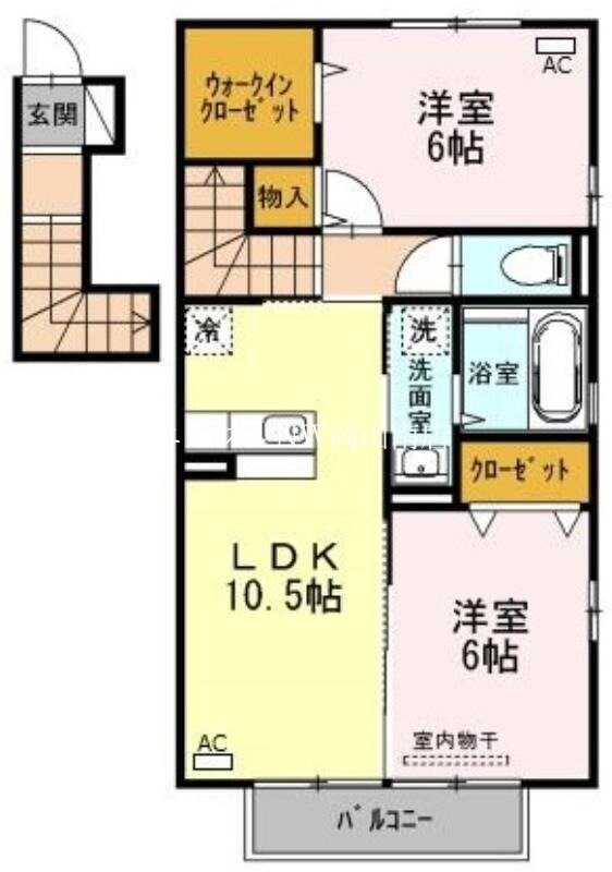 八浜駅 徒歩44分 2階の物件間取画像