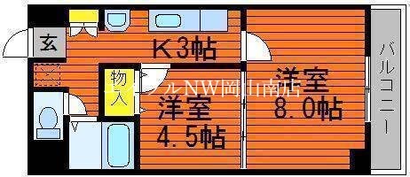 岡山駅 バス19分  浜野西下車：停歩8分 4階の物件間取画像