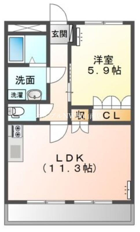 備前西市駅 徒歩5分 3階の物件間取画像
