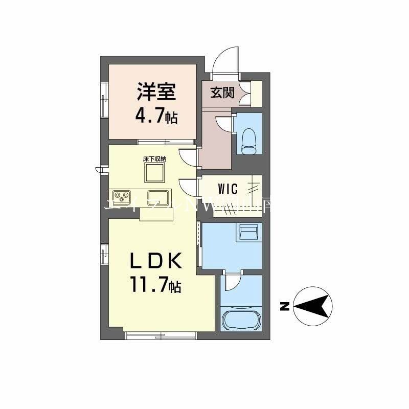 岡山駅 徒歩16分 3階の物件間取画像