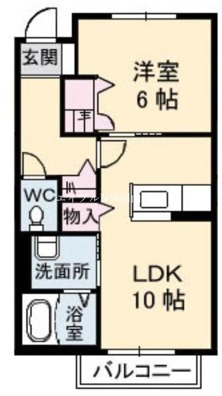 清輝橋駅 徒歩62分 2階の物件間取画像