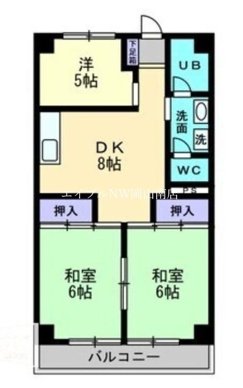 大元駅 徒歩15分 1階の物件間取画像