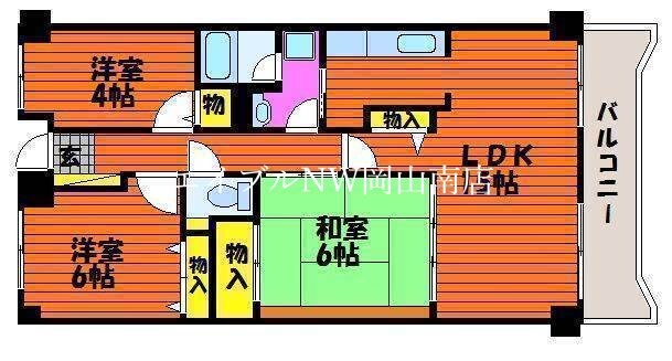 西川原駅 徒歩18分 3階の物件間取画像