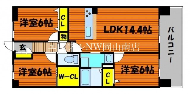 アルファステイツ高屋の物件間取画像