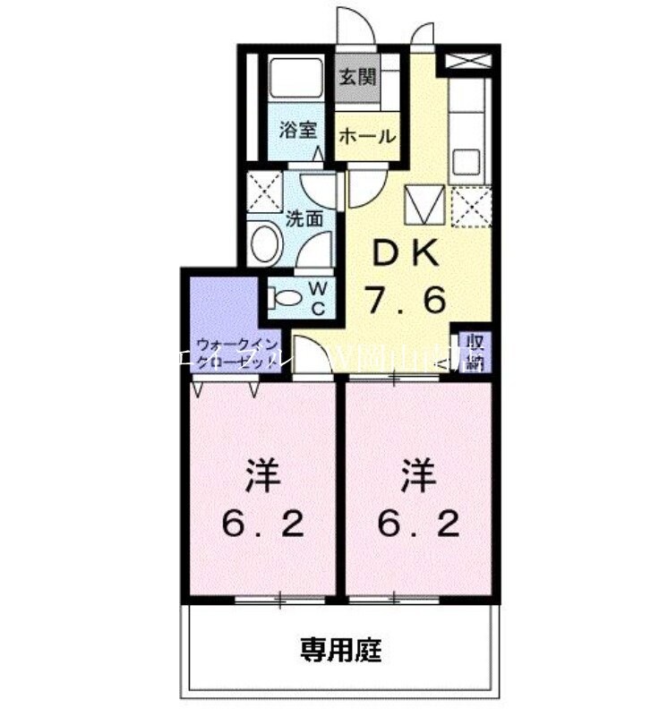 トゥルーランド錦Ｂの物件間取画像