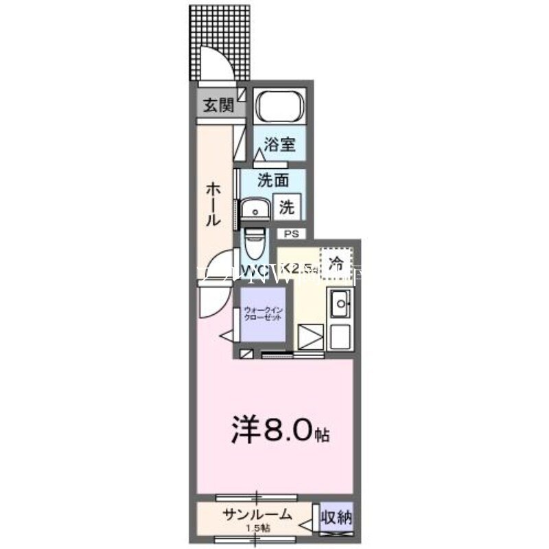 岡山駅 バス23分  新福・岡山交通本社前下車：停歩9分 1階の物件間取画像