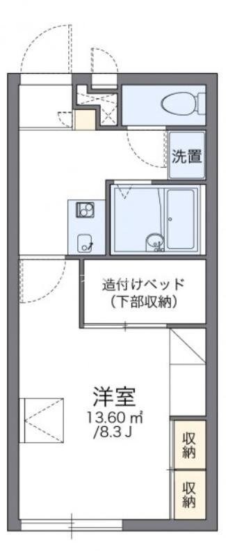 レオパレスコンチェルトＫの物件間取画像