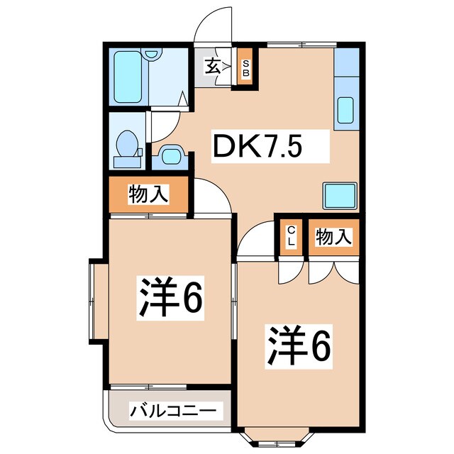 郡山駅 バス15分  八山田下車：停歩11分 1階の物件間取画像