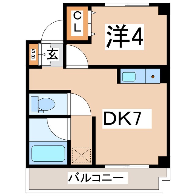 郡山駅 徒歩22分 5階の物件間取画像