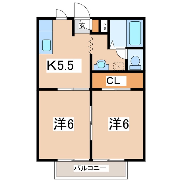 郡山駅 バス16分  安積二丁目下車：停歩9分 1階の物件間取画像