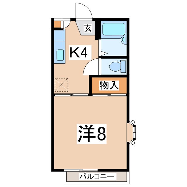 郡山富田駅 徒歩10分 1階の物件間取画像