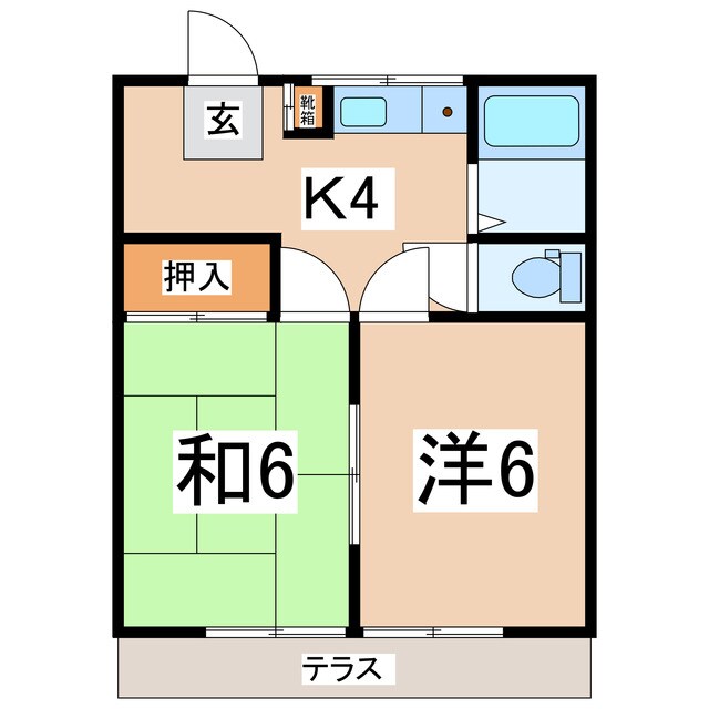 郡山富田駅 徒歩8分 2階の物件間取画像