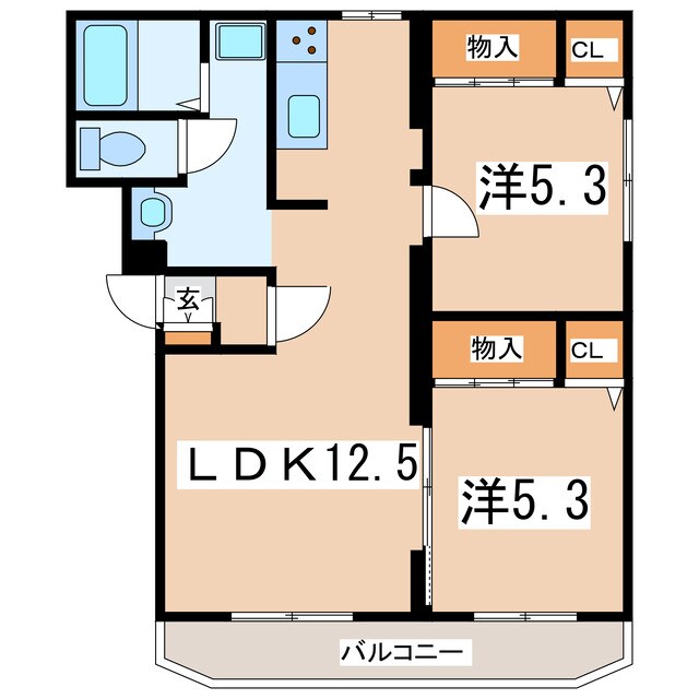 日和田駅 徒歩18分 2階の物件間取画像