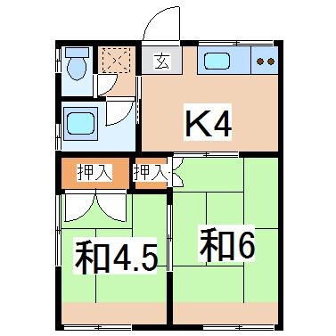 郡山駅 バス13分  陣場バス停下車：停歩5分 2階の物件間取画像