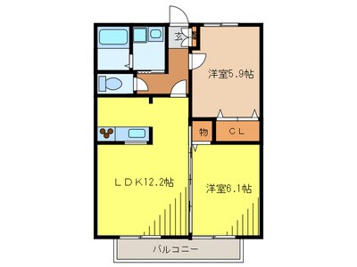 パルメゾンの物件間取画像