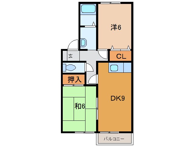 グリーンパーク大代の物件間取画像