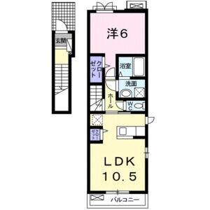 シャトレ菊ヶ岡Aの物件間取画像