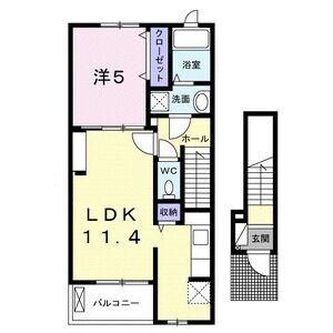 カレント・ＫⅢの物件間取画像