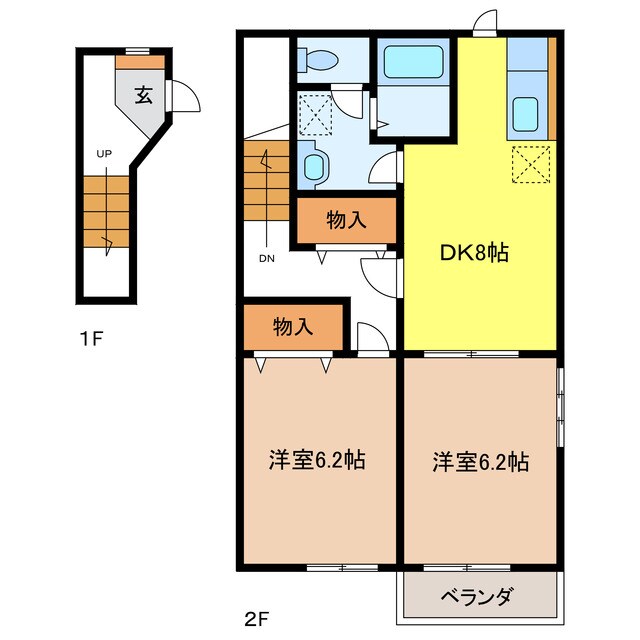 ＶＩＬＬＡ若宮　Ｃの物件間取画像