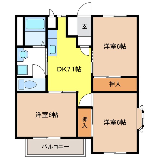 クオリティーハイム安藤の物件間取画像