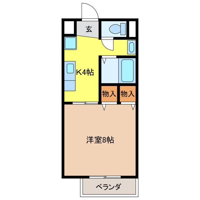 ハピネスＭⅠの物件間取画像