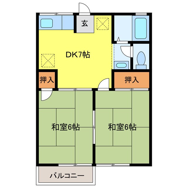 ロイヤル広瀬Ａの物件間取画像