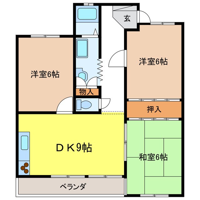 クレールホズミの物件間取画像