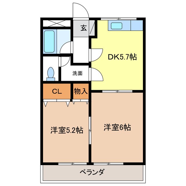 メゾンユニベールの物件間取画像