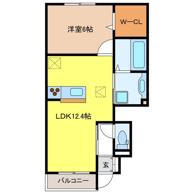 プレジール　Ｂ棟の物件間取画像