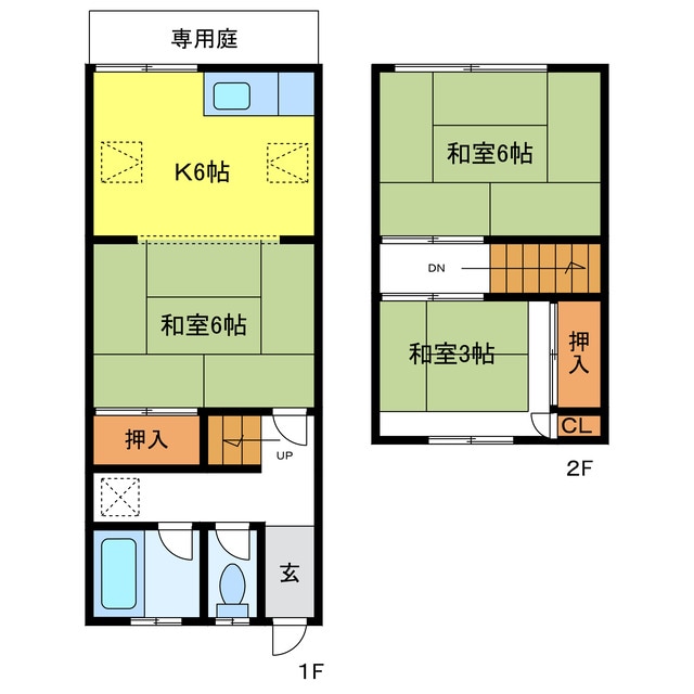 瑞穂市生津テラスハウスの物件間取画像