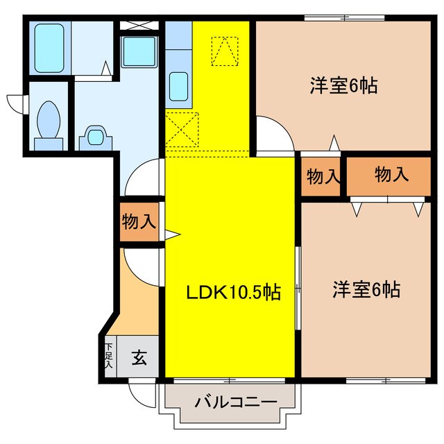 グランドールⅡ　Ａの物件間取画像