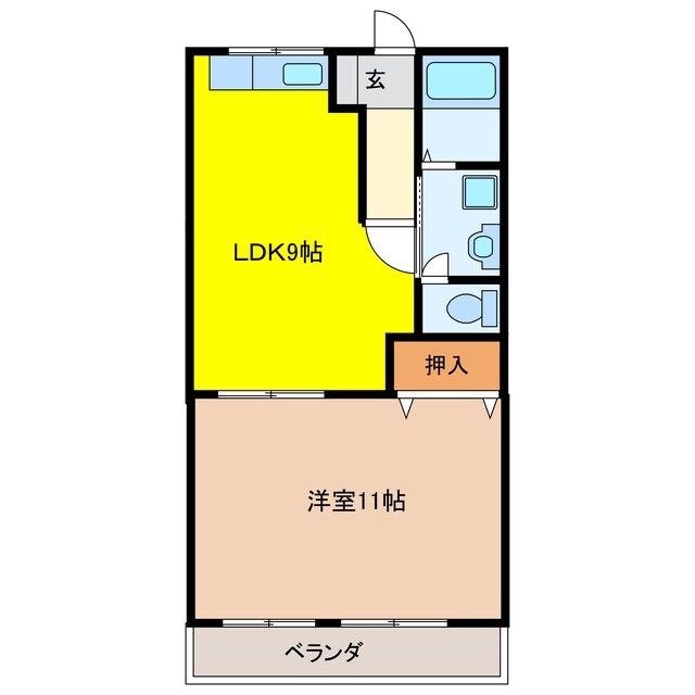 サンハイム桐山の物件間取画像