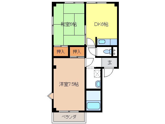 サンティーヌ神山の物件間取画像