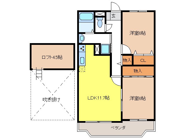 Ｆ・ＢＬＯＯＭ　Ⅰの物件間取画像