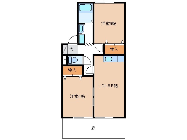 セジュールＮＡの物件間取画像