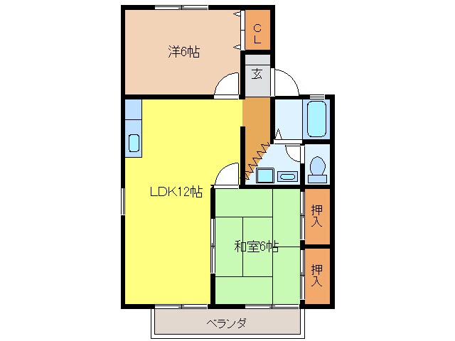 夏梅ビレッジＡ棟の物件間取画像