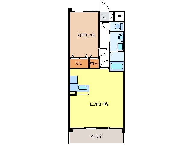 プラウ正木の物件間取画像