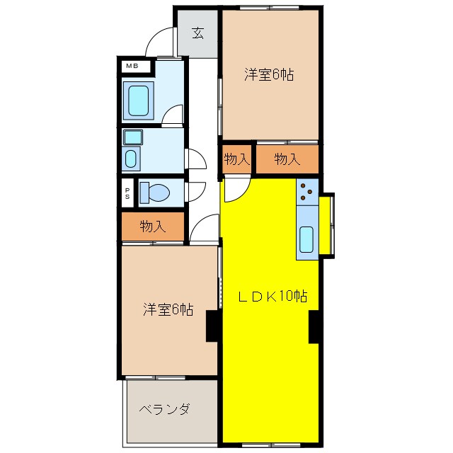 グリーンコーポ蛍ヶ丘の物件間取画像