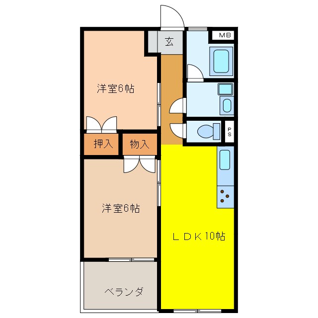 グリーンコーポ蛍ヶ丘の物件間取画像