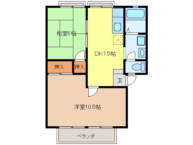 パナハイツ矢島の物件間取画像