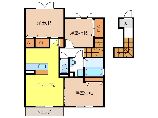 Fabiola旦島の物件間取画像