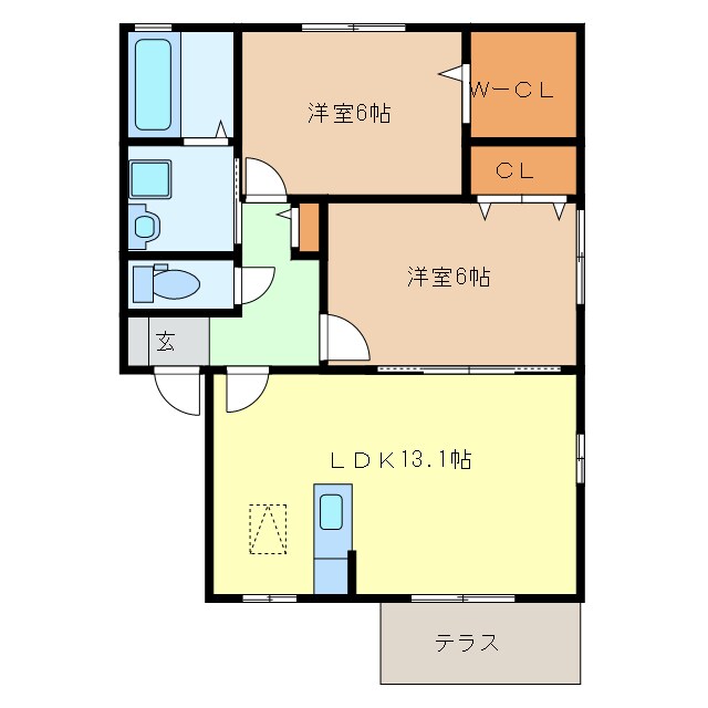 シュロス・眉山の物件間取画像