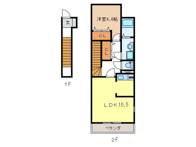 エスポワールＨ・Ｓ・Ｙ・Ａの物件間取画像