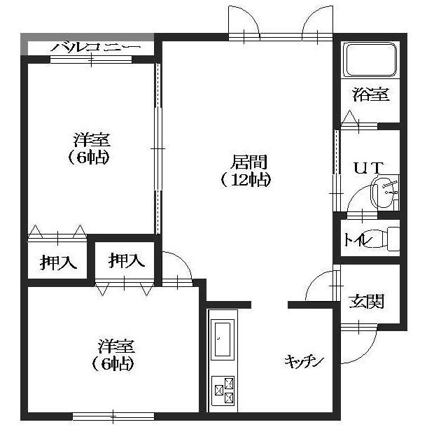 コーポかえでの物件間取画像