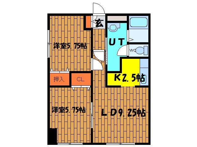 ピュアパレス花園の物件間取画像