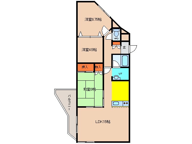 ライラックマンション函館の物件間取画像