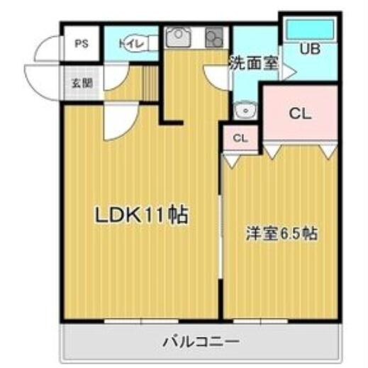 リベア的場の物件間取画像