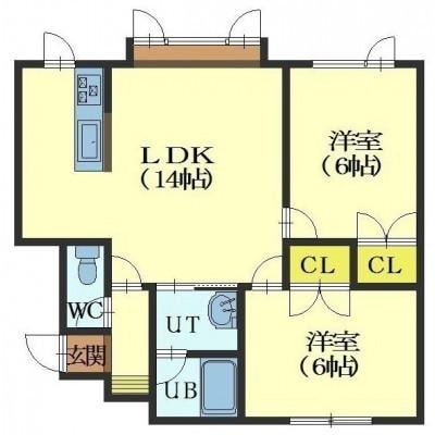 サンライフ亀田港Ⅵの物件間取画像