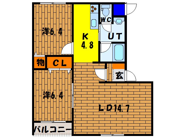 ピュアライフ亀田本町の物件間取画像