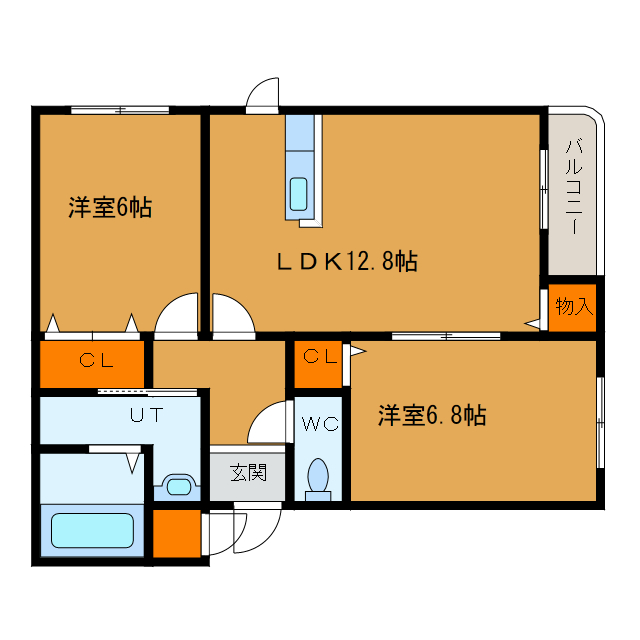 ジェルメ吉川町の物件間取画像